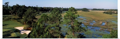 Wetlands in a golf course, Cougar Point, Kiawah Island Golf Resort, Kiawah Island, Charleston County, South Carolina