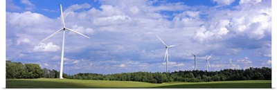 Wind turbines in a field, Lewis County, New York State