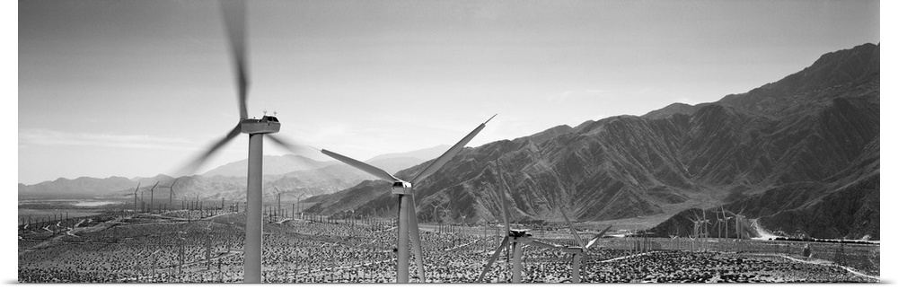 Wind turbines on a landscape