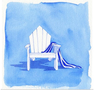 Beach Chair - Blue Towel