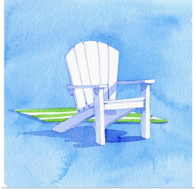 Beach Chair - Green Towel