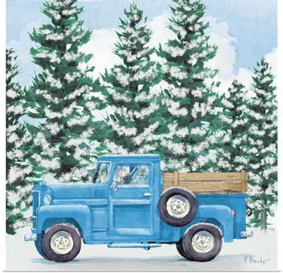 Blue Winter Truck