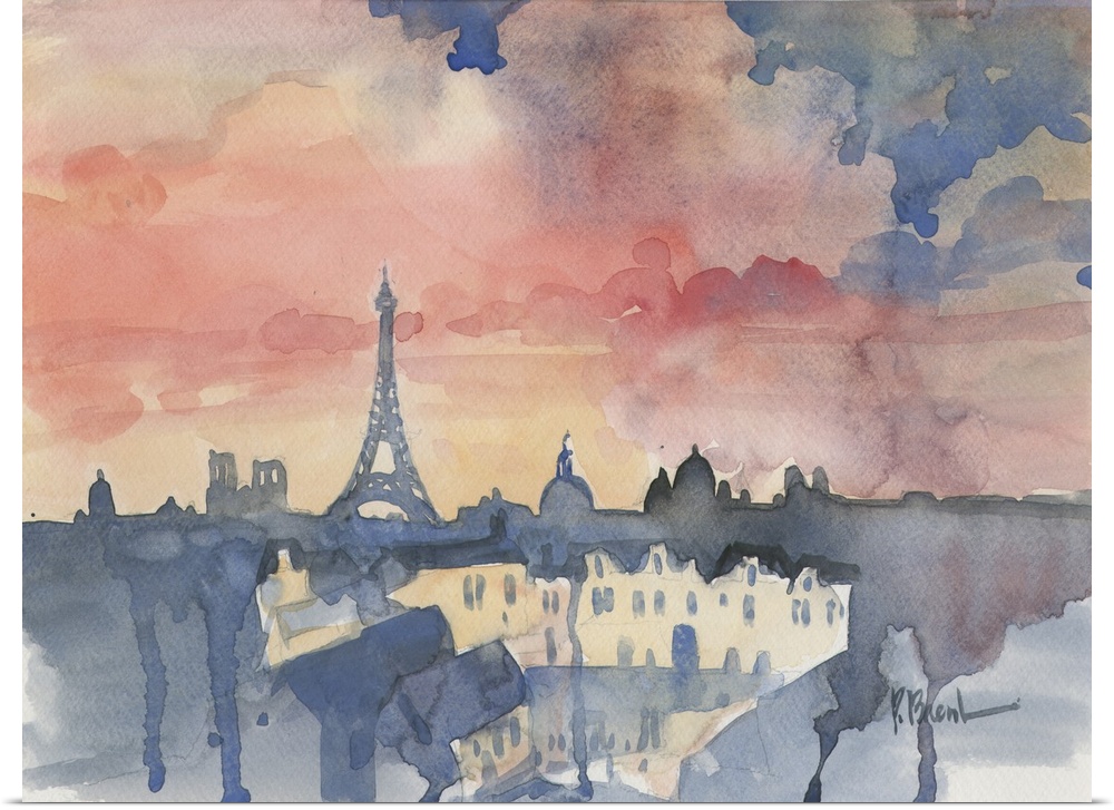 Paris Skyline from Pompidou Center