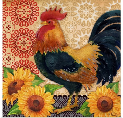 Roosters and Sunflowers II
