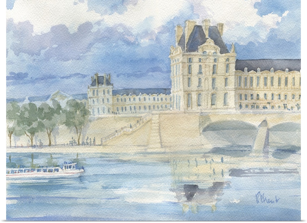 The Louvre with a Bateau Mouche