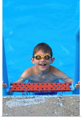 Boy in swimming pool