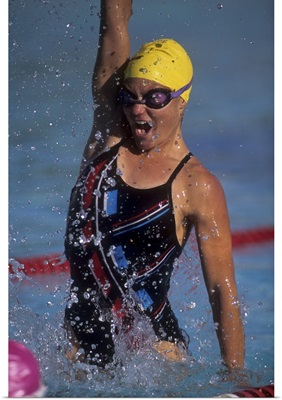 Portrait of female swimmer