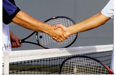 Post tennis match handshake