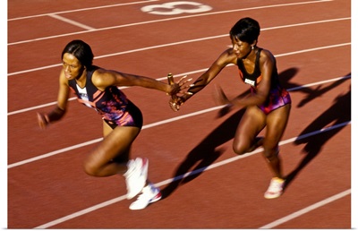 Track and field relay baton pass