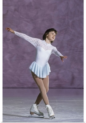 Young female figure skater
