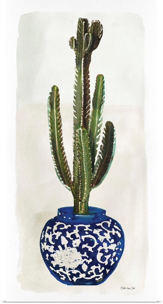 Cacti in Blue Pot 2