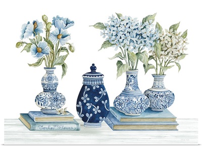 Delft Blue Floral I