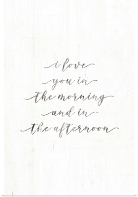 I Love You in the Morning