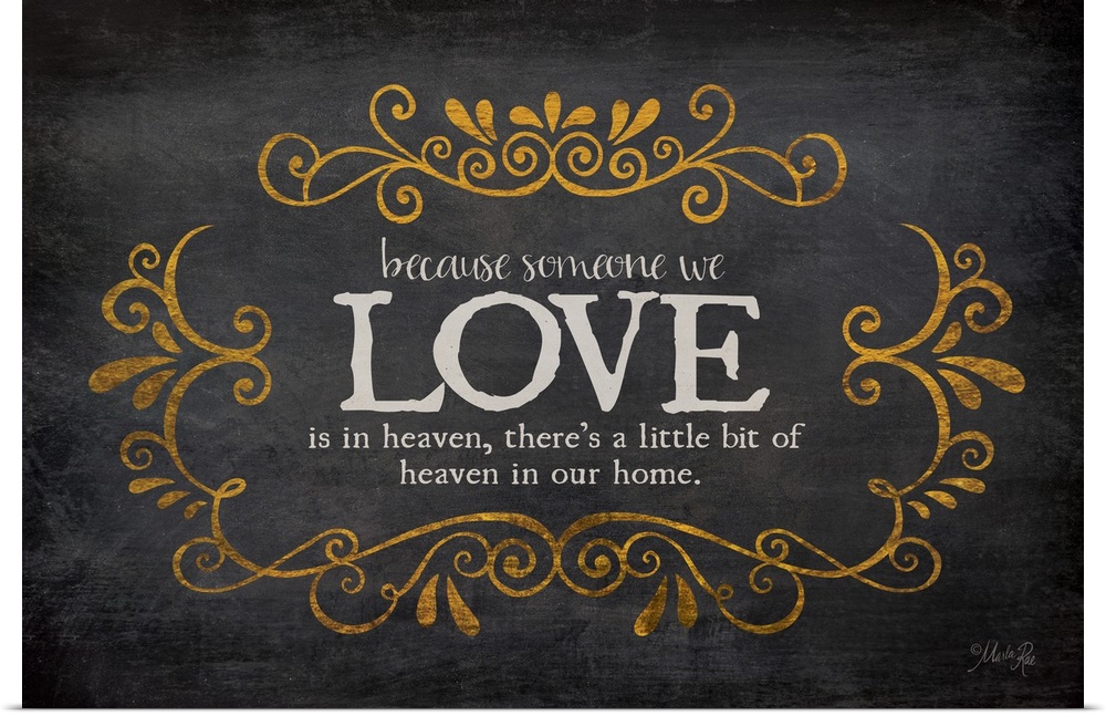 Typography artwork about love and those we've lost with vintage flourish designs.