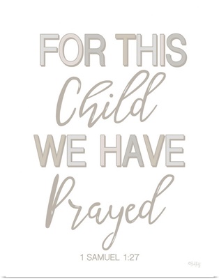 Nursery - For This Child We Have Prayed