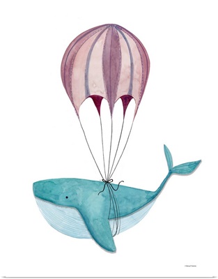 Whimsical Wale And A Balloon
