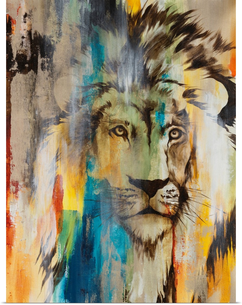 Lion In Full Color