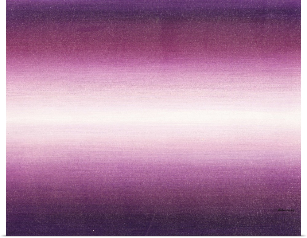 Contemporary abstract painting of a bright purple colorfield.