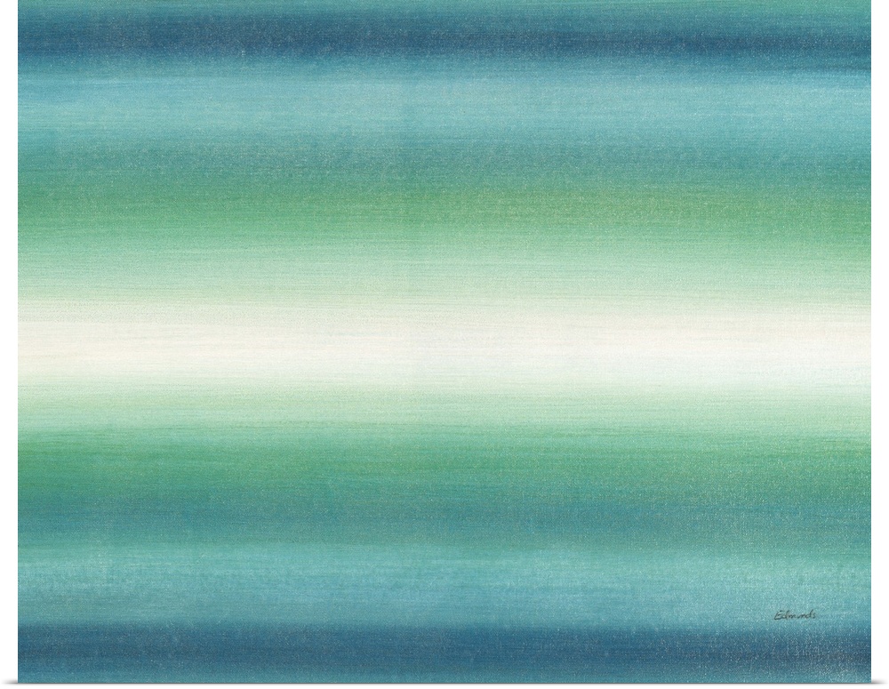 Contemporary abstract painting of a green colorfield.