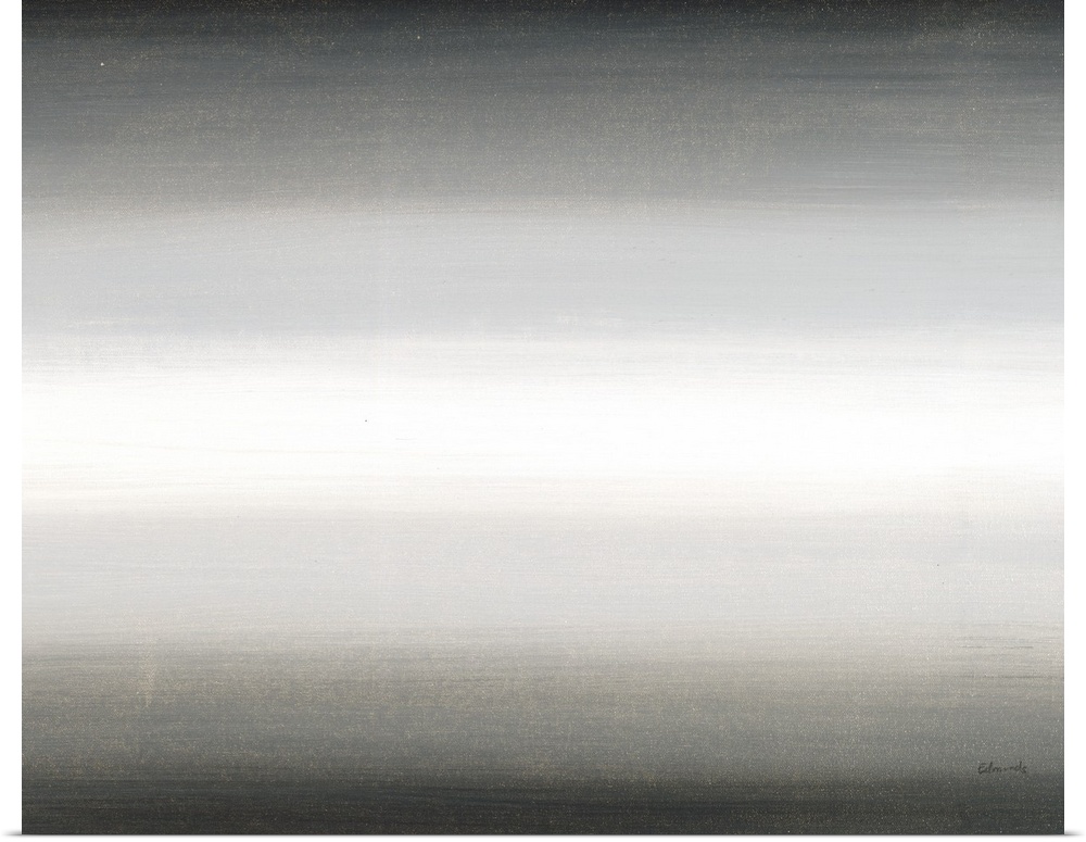 Abstract painting with a horizontal gray gradient.