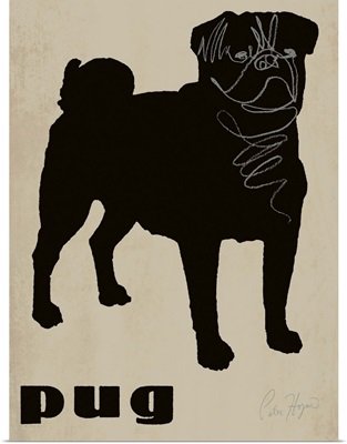 Black Pug Dog Silhouette