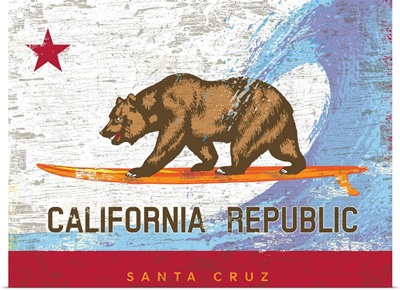 California Surf Bear Flag, Santa Cruz