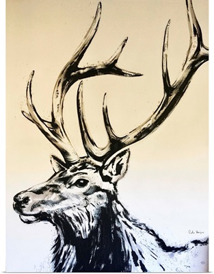 Five Point Bull Elk Painting