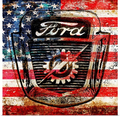 Old Ford Stars and Stripes Logo