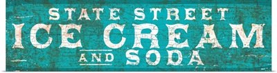Vintage State Street Ice Cream Trade Sign