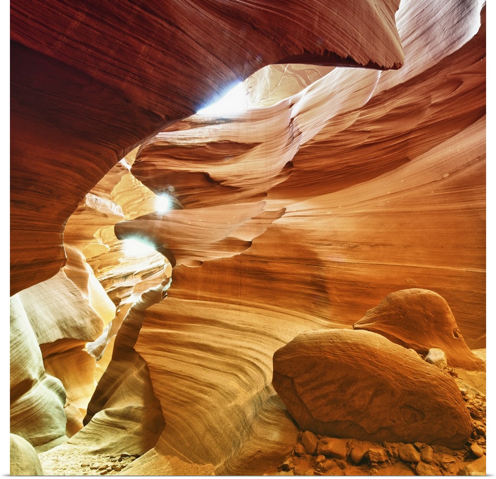 The stunning natural curves and edges of Antelope Canyon.