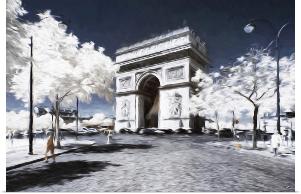 Infrared photograph with a painterly effect of Paris.