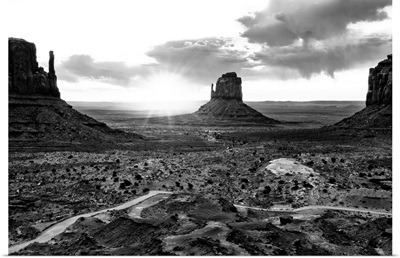 Black And White Arizona Collection - Monument Valley Sunset