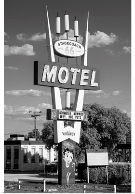 Black And White Arizona Collection - Motel Route 66