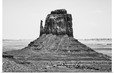 Black And White Arizona Collection - West Mitten Butte Monument Valley