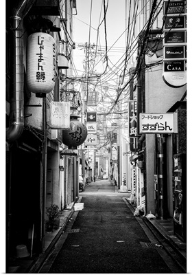 Black And White Japan Collection - Kyoto Street Scene II