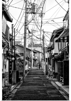 Black And White Japan Collection - Kyoto Street Scene III