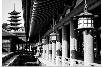 Black And White Japan Collection - Miyajima Temple