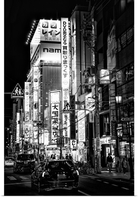 Black And White Japan Collection - Night Street Scene IV