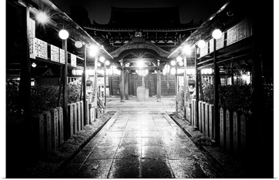 Black And White Japan Collection - Night Temple