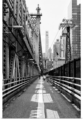 Black And White Manhattan Collection - Along The Bridge