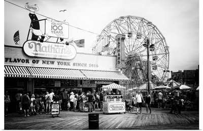 Black And White Manhattan Collection - Boardwalk Coney Island