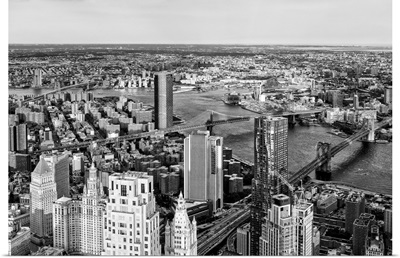 Black And White Manhattan Collection - New York Sky View I
