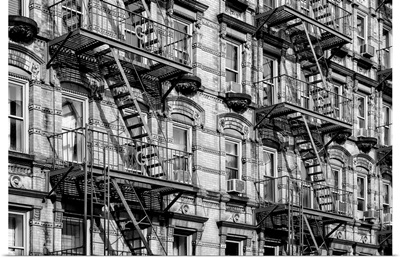 Black And White Manhattan Collection - Soho Building Facade