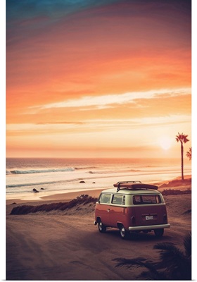 California Dreaming - VW Van Sunset