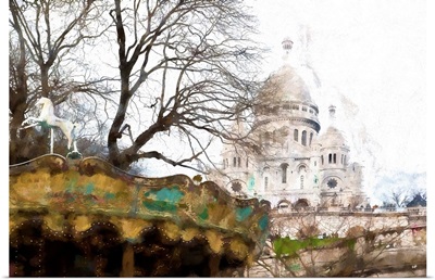 Carousel Montmartre, Paris Painting Series