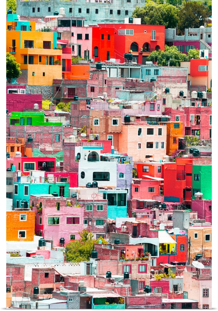 Warm cityscape photograph of Guanajuato, Mexico. From the Viva Mexico Collection.