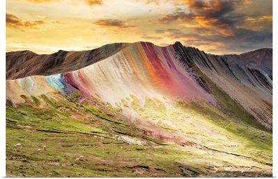 Colors Of Peru - Palcoyo Mountain At Sunset
