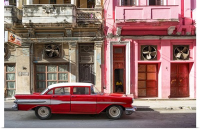 Cuba Fuerte Collection - Old Red Car in Havana