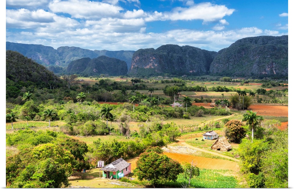 Landscape photograph of Vinales Valley in Cuba on a beautiful day.