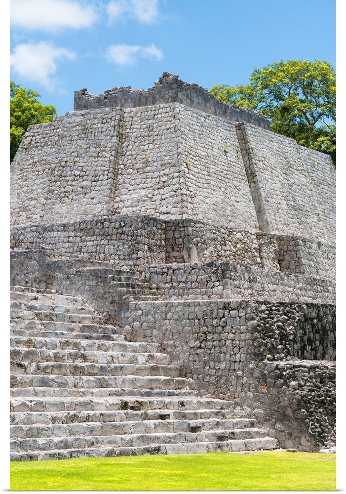 Photograph from Edzna, archaeological site of the Mayan Ruins, Mexico. From the Viva Mexico Collection.